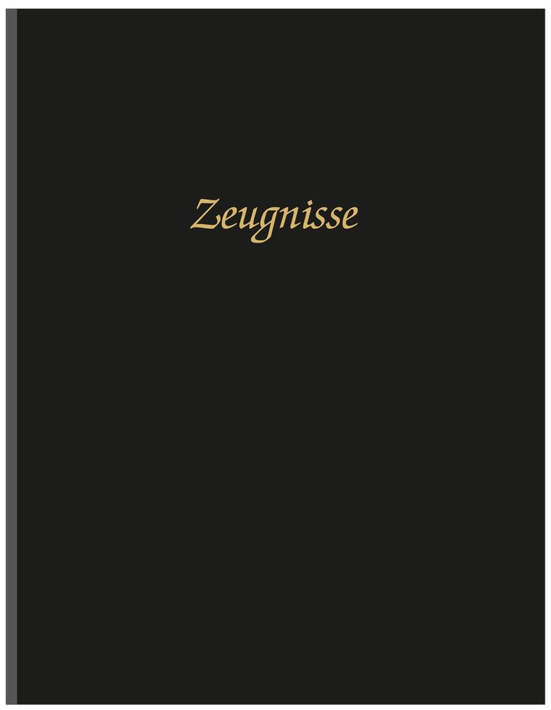 ADINA Zeugnismappe 10 Hüllen schwarze Lederoptik Vinyl Produktbild 