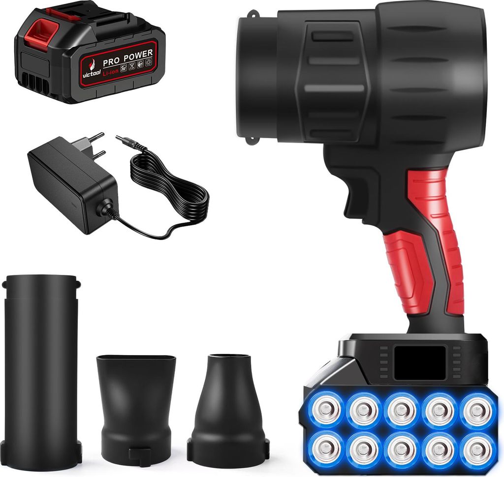 Violent Turbo Fan Akku Elektrischer Jet-Lüfter Handgebläse für Schnee, Blätter und Staub EU