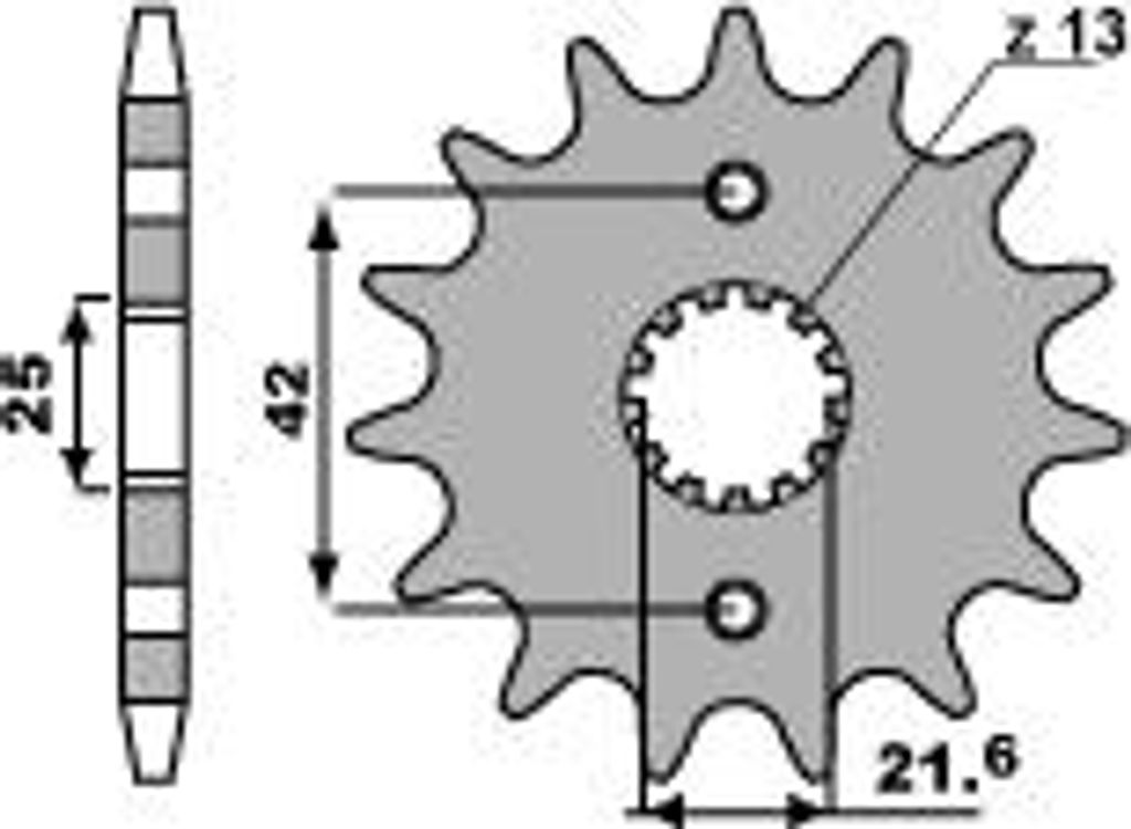 Zębatka Vorne für Motorräder PBR Typ 513 17 Zähne Kette 530 18NC