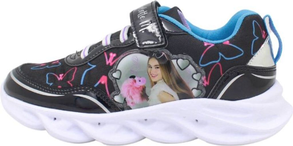 Charlotte M Schwarze Leucht-Sneaker für Frühling und Sommer