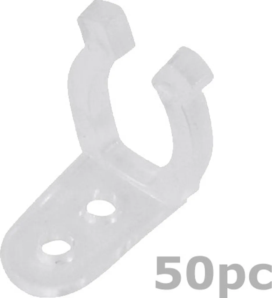 Clips de fixation pour tube LED et Rubberlight - Lot de 50 supports PVC