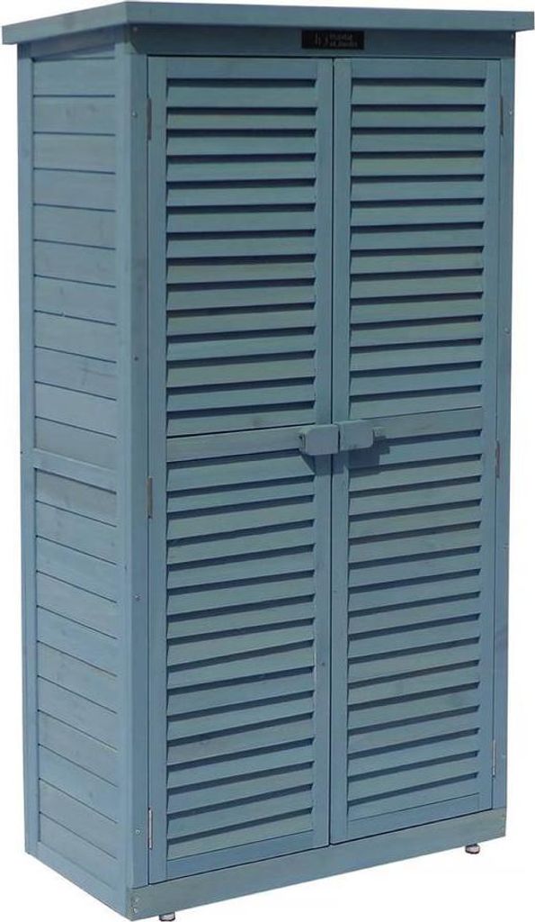 Armadio da giardino "Space" - 87 x 46,5 x 160 cm - Blu Immagine del prodotto 