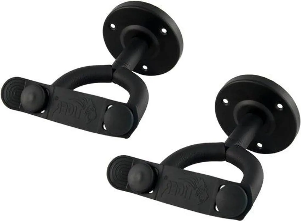 Support mural guitare avec sangle de sécurité noir lot de 2 protection