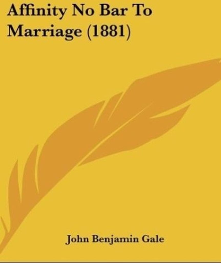 Affinity No Bar To Marriage (1881)