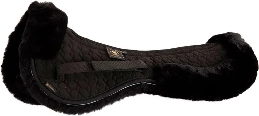 Demi-coussin ventilé BR Air Mesh noir mouton avec gouttière dorsale Full