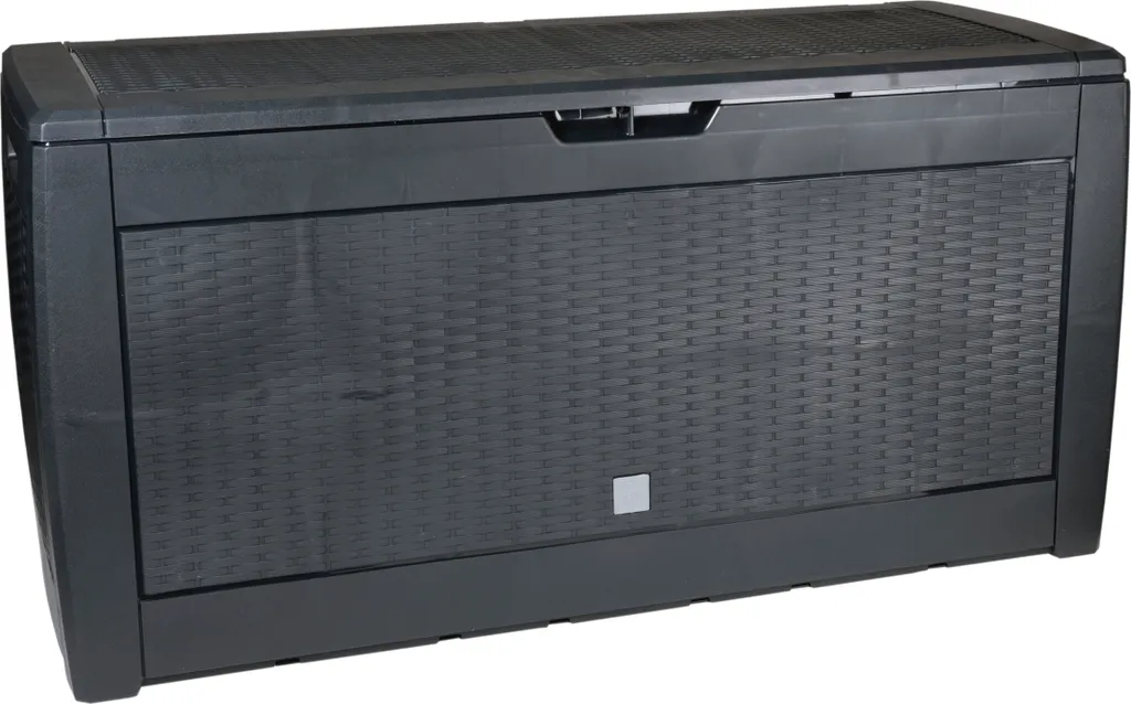 Malle de rangement extérieure 310 litres en résine tressée noire G72