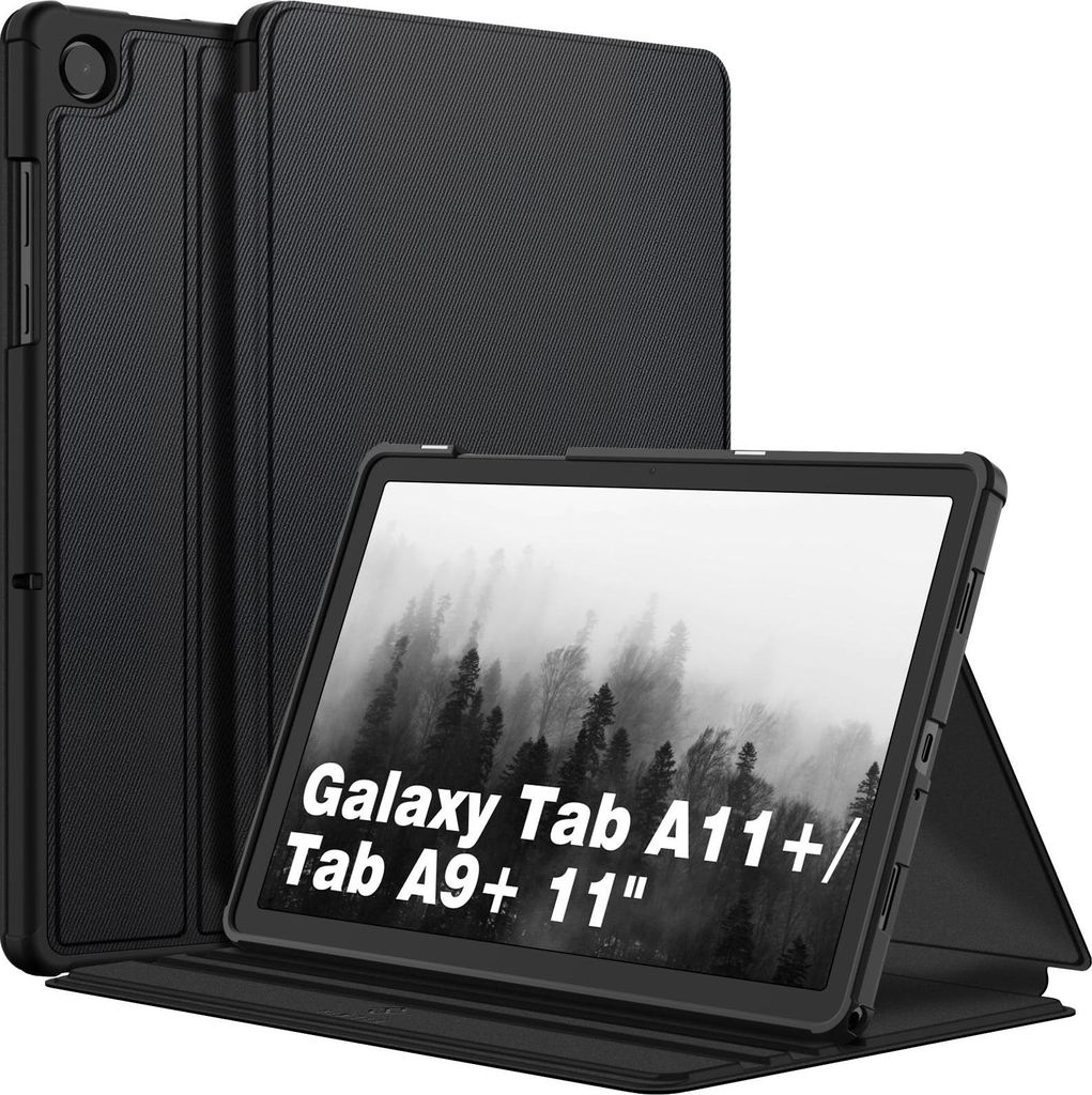 Fintie Hülle für Samsung Galaxy Tab A11+ Plus 11" 2025 / Tab A9+ Plus 11 Zoll 2023, Slim TPU Folio Tablet Schutzhülle mit Standfunktion, Schwarz