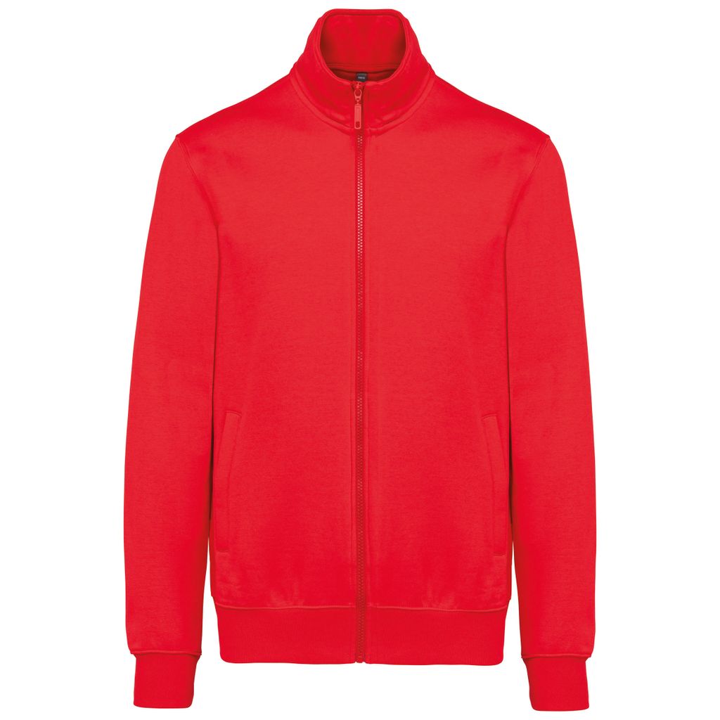 Herren Jacke mit hochgeschlossenem Kragen, Reißverschlusstaschen und körpernahem Schnitt