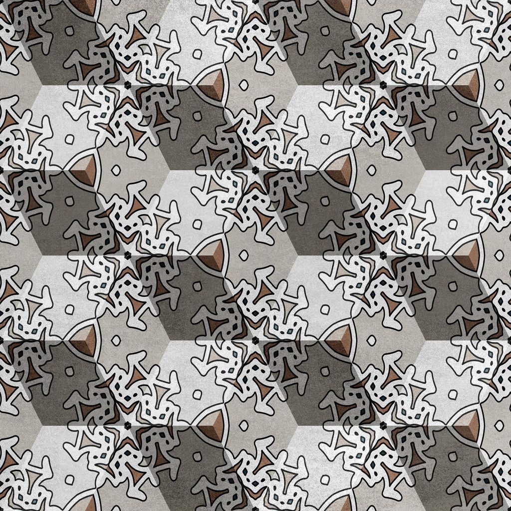 Royal Samt Stoff Polyester Zum Nähen - Motiv Geometrische Verzierung 6