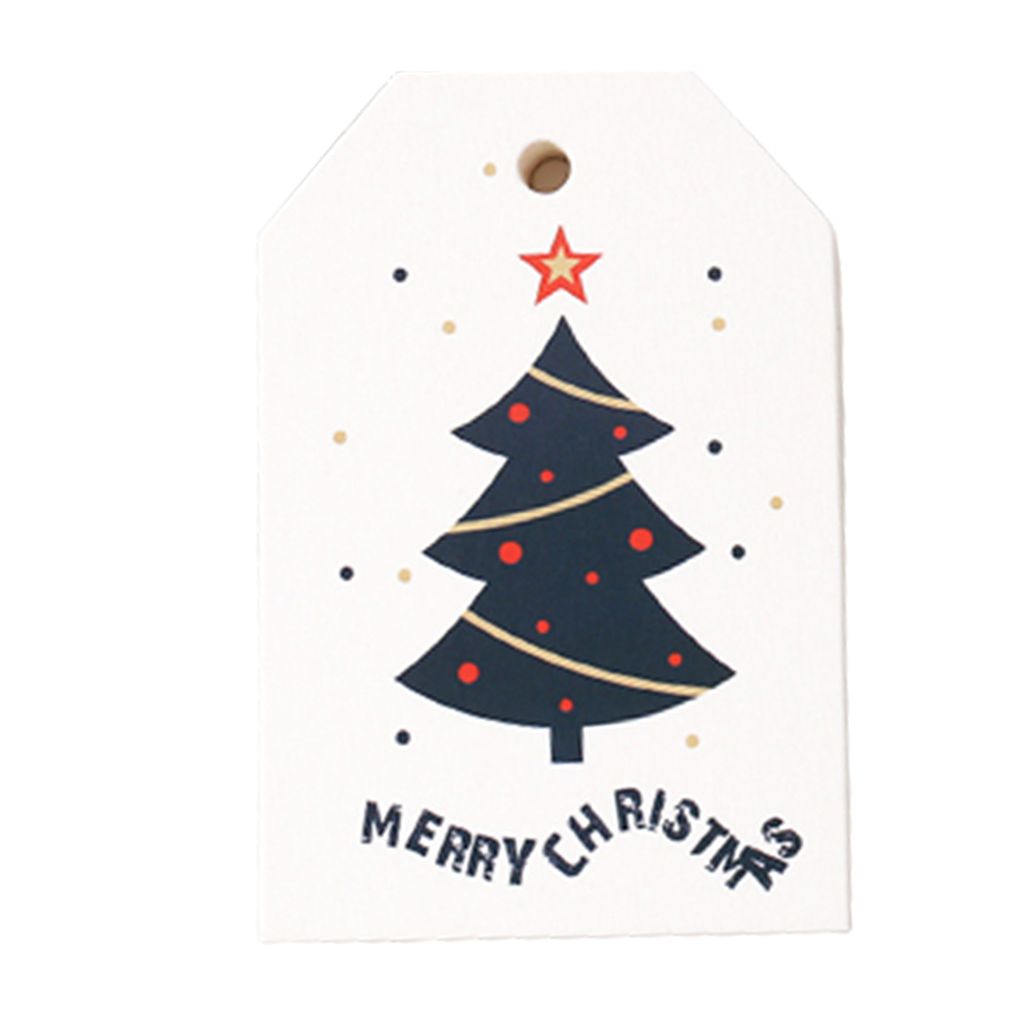 100pcs Weihnachts -Tag Santa Claus Paper Cards Weihnachtszubehör für das Verpackungsgeschenk-I