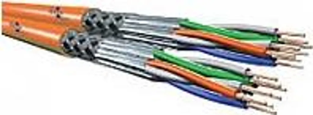 Câble installation S/FTP Cat.7 duplex orange elmat 11384012 de 500m