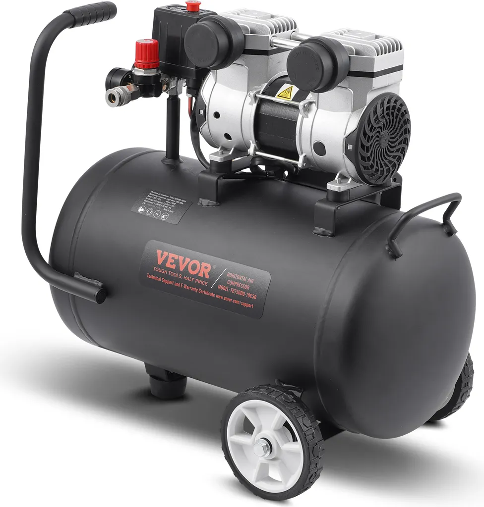 Compresseur d'Air Portable sans Huile 120 PSI Ultra-Silencieux 80 dB