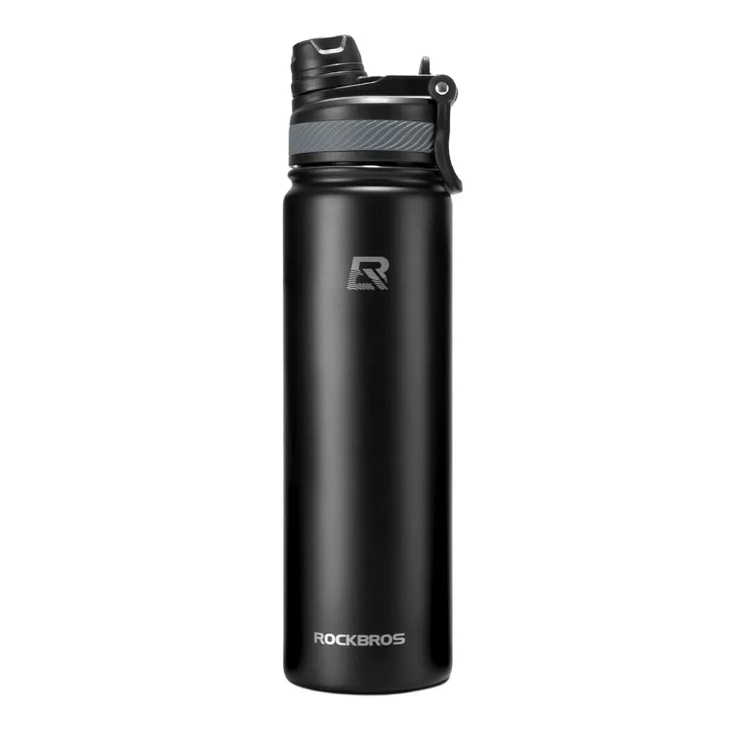 Borraccia Sportiva 620ml Termica in Acciaio - Bottiglia Nera Bici