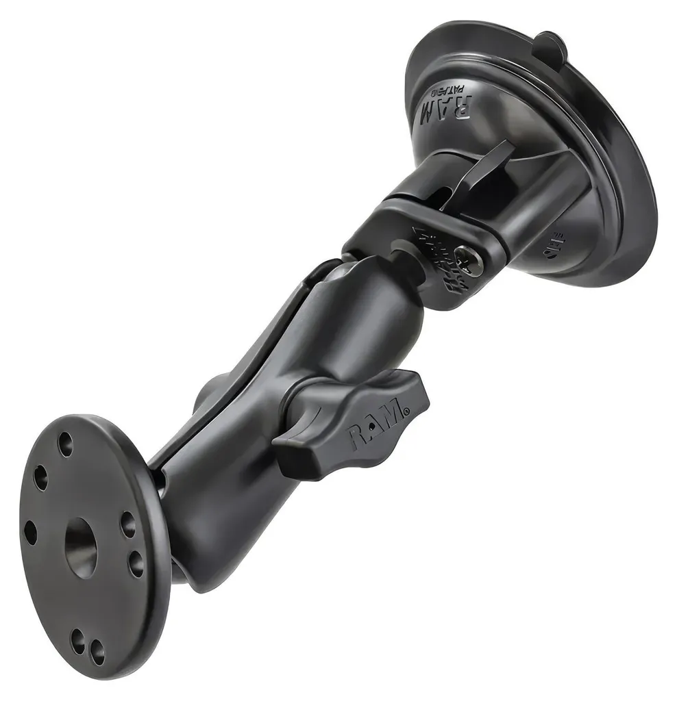 Support RAM Mounts Ventouse Twist-Lock et Double Rotule Orientable