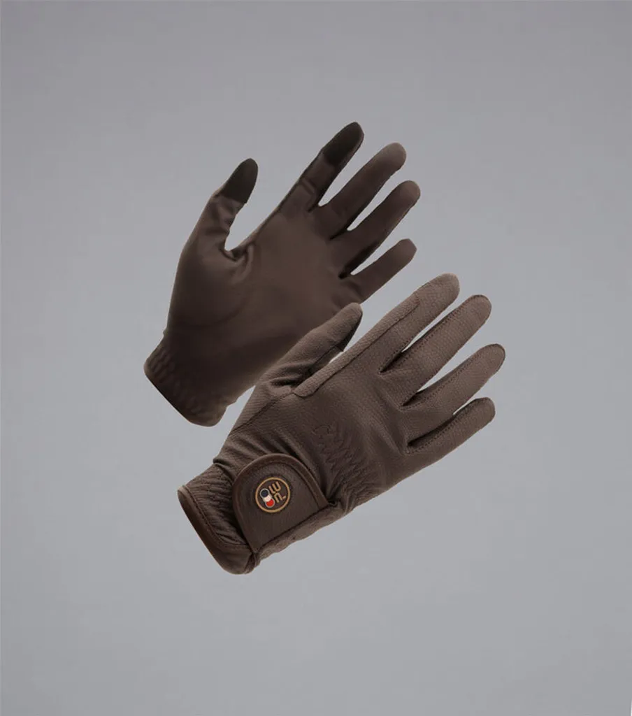 Gants d'équitation junior marron S Metaro : finies les rênes qui glissent !