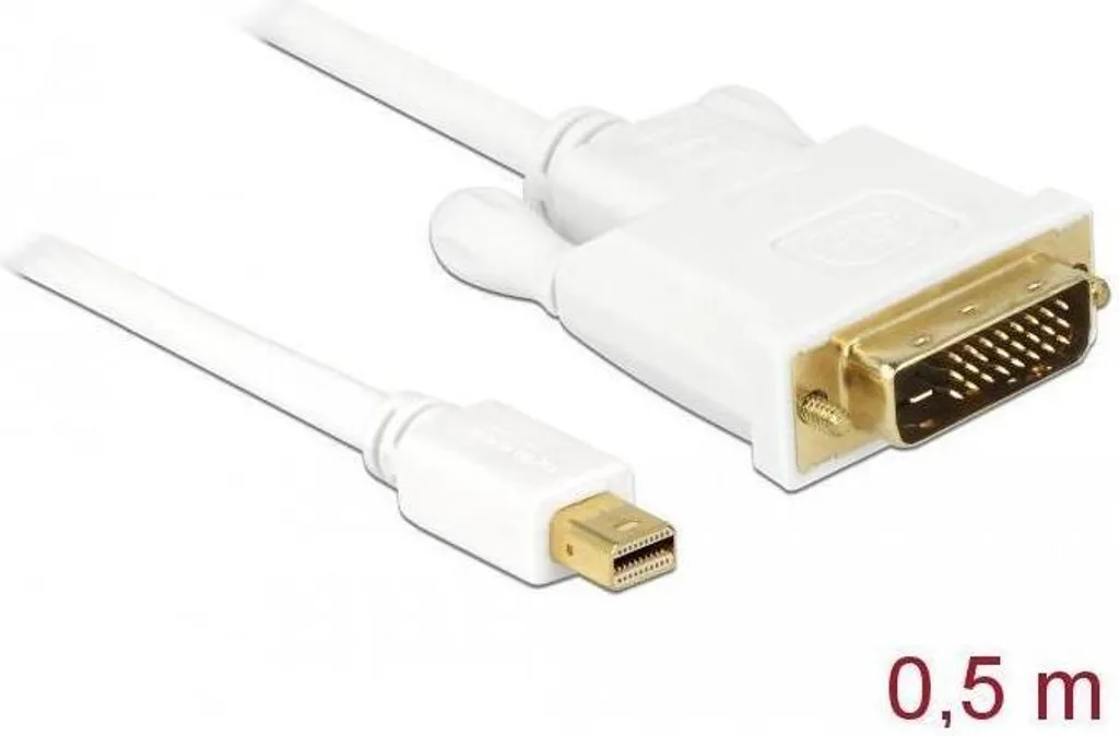 Câble Ecran Mini DisplayPort vers DVI pour Second Moniteur 0,5 m Or
