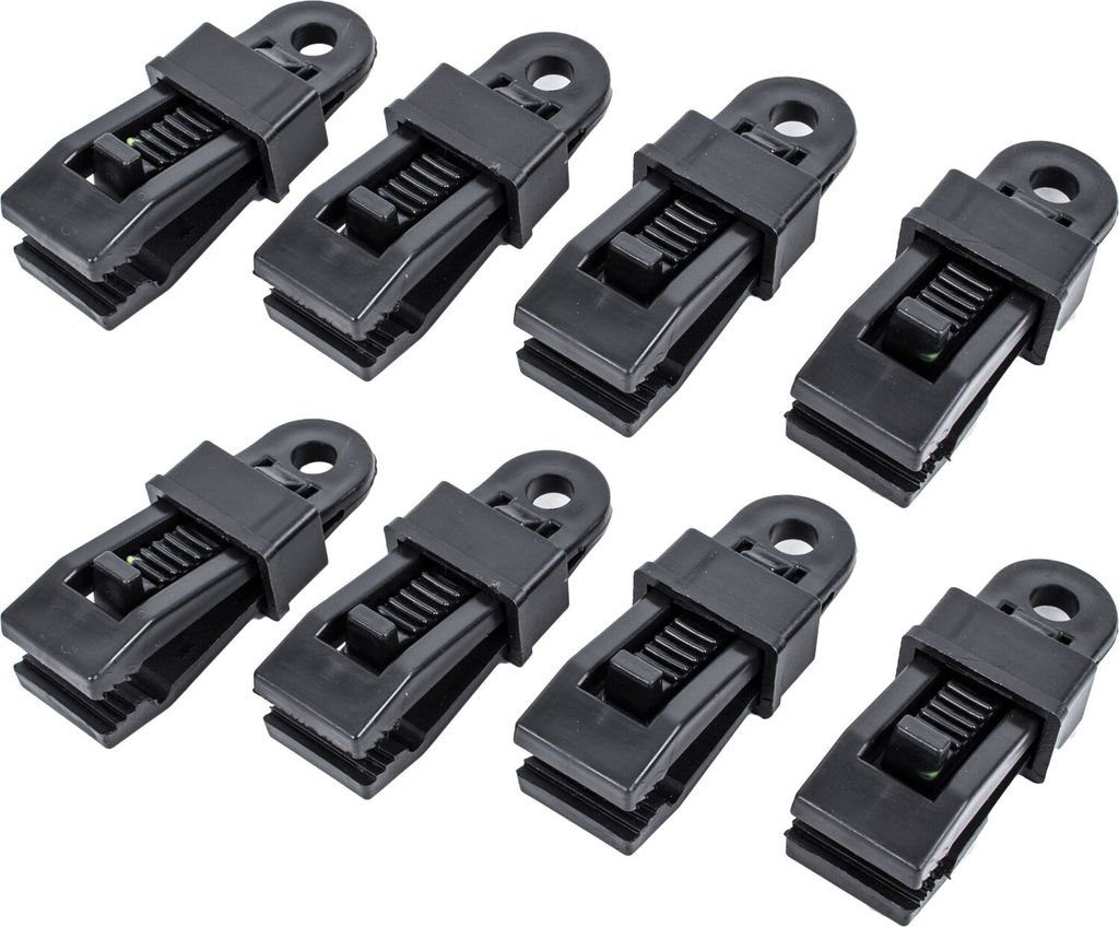 ProPlus 8er Set Vorzeltteppich Clips Kunststoff feststellbar für Wohnwagen