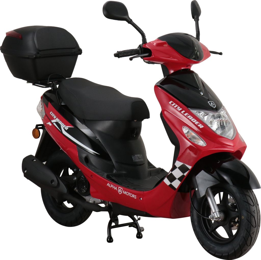 Motorroller CityLeader 50 ccm 45 kmh EURO 5 rot inkl. Produktbild 1