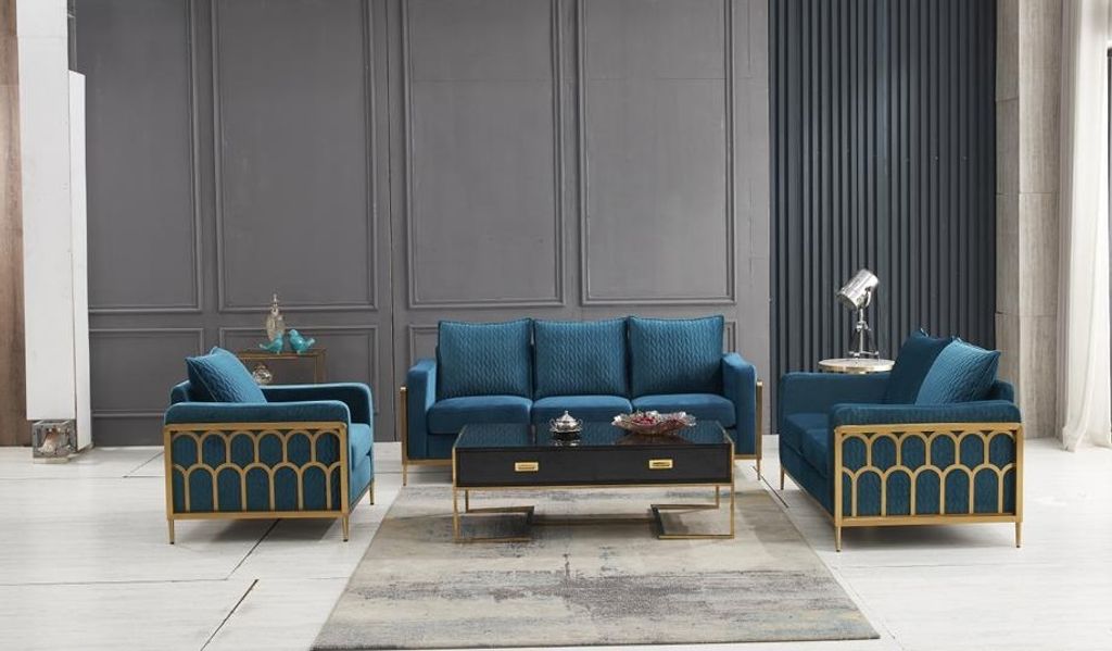 Sofagarnitur 3+2 Sitzer Sofa Sitz Couch Polster Garnitur Moderne Couchen Neu