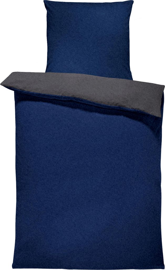 Winter Bettwäsche Doubleface Uni Wende kuschelig flauschig Produktbild 
