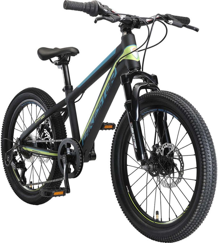 Bikestar Mountainbike Hardtail Sport 20 Zoll Schwarz Grün Produktbild 