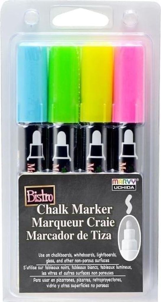 Bistro Kreidemarker 4 Farben - (Schul- und Schrein, Marker)