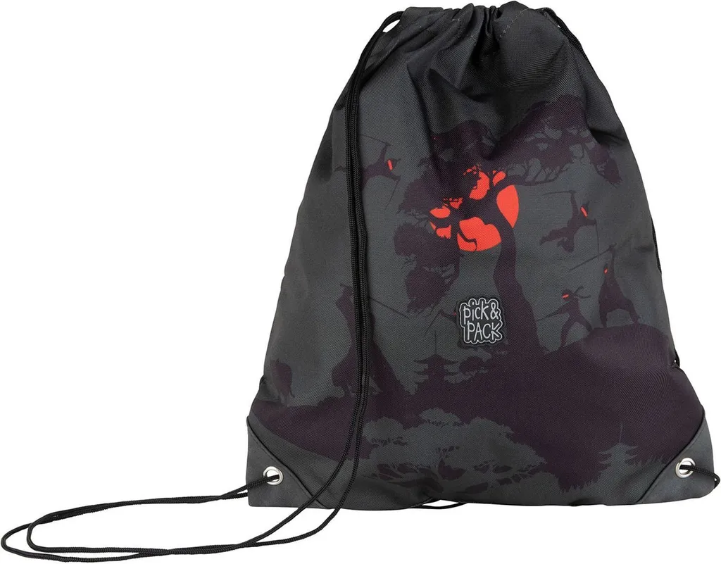 Pick & Pack borsa da ginnastica Ninja Story Gymbag Carbon verde scuro