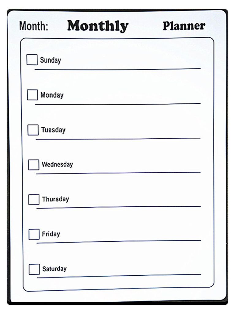 Magnetische, trocken abwischbare Whiteboard-Tafel für den Kühlschrank, wiederverwendbarer Monatskalender und Wochenplaner, Notizblock im Tafelsti...
