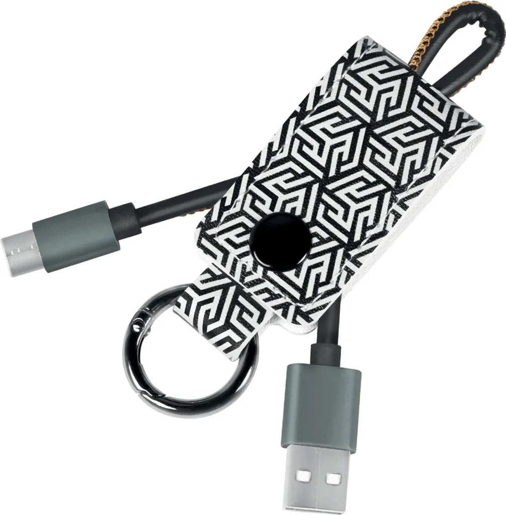 LogiLink Câble USB-C avec Porte-clés 0,22 m - Cordon de Charge Noir