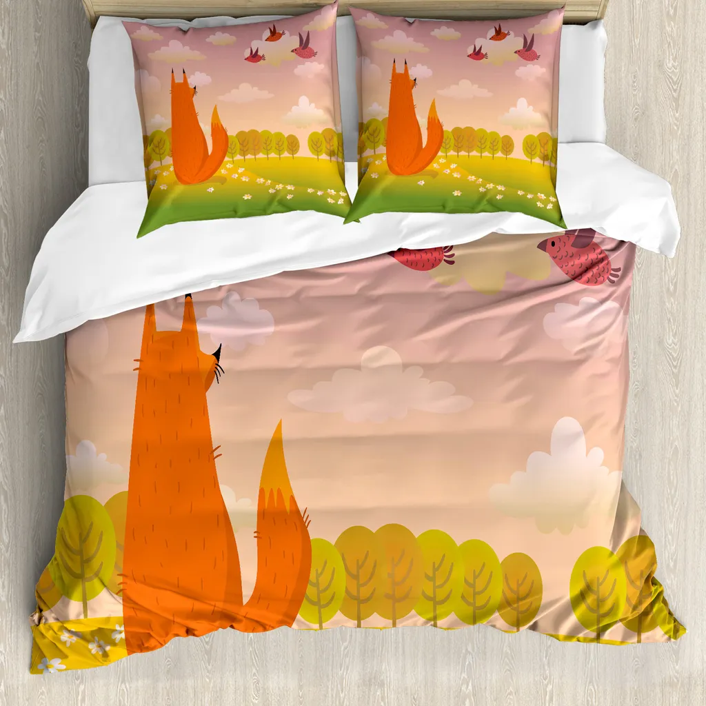Offerta Set Copripiumino Volpe 155x220 ABAKUHAUS Antiallergico