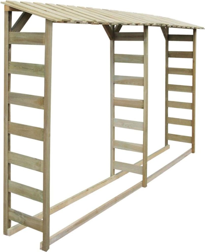 vidaXL Prístrešok na palivové drevo 300 × 44 × 176 cm Obrázok produktu 