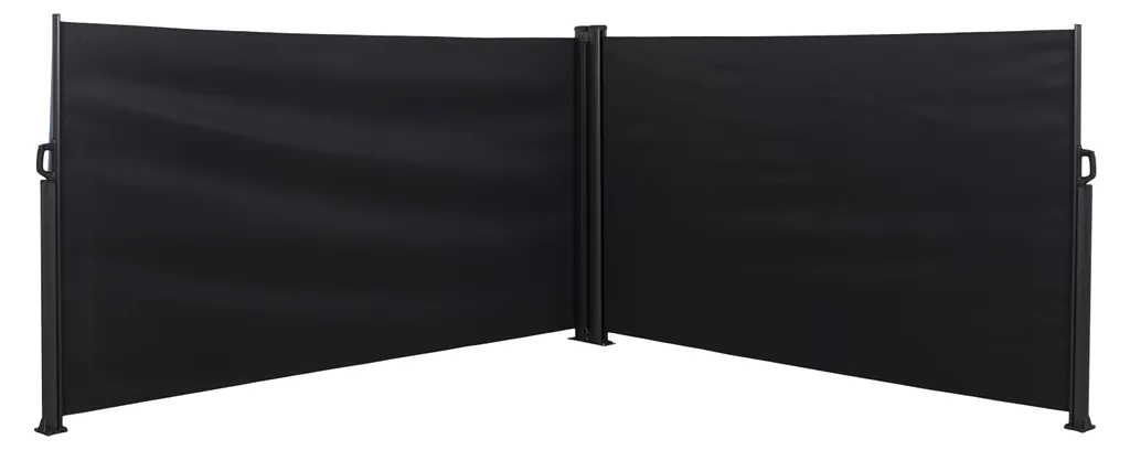 Paravent Double Kim 6m Noir - Solution Anti-vis-à-vis et Coupe-vent Efficace