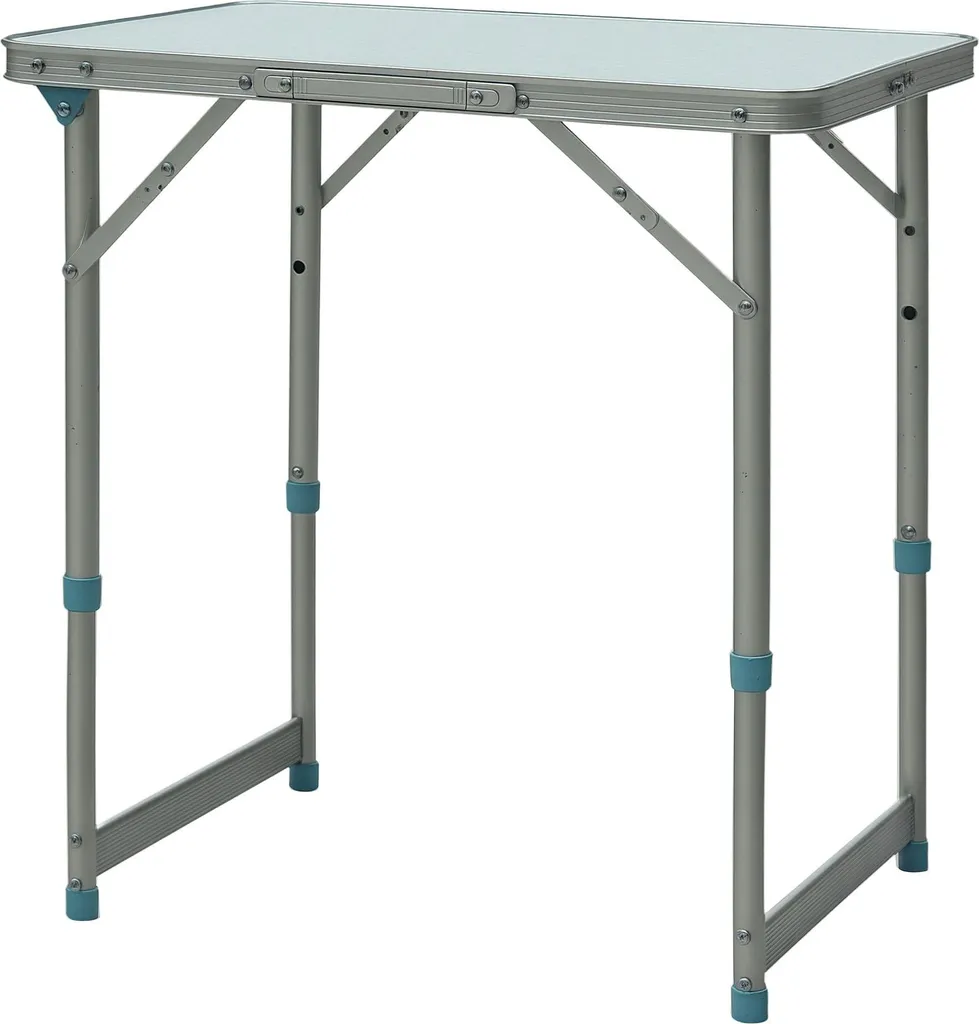 Table Pliante Légère Anti-Corrosion Hauteur Réglable pour Sol Inégal