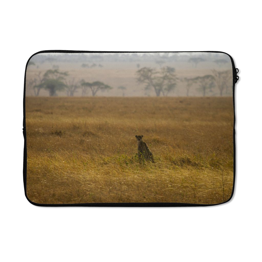 MuchoWow Laptop Hülle 13 Zoll Gepard in der Savanne Laptoptasche - Laptophülle - Sleeve - Rundumschutz