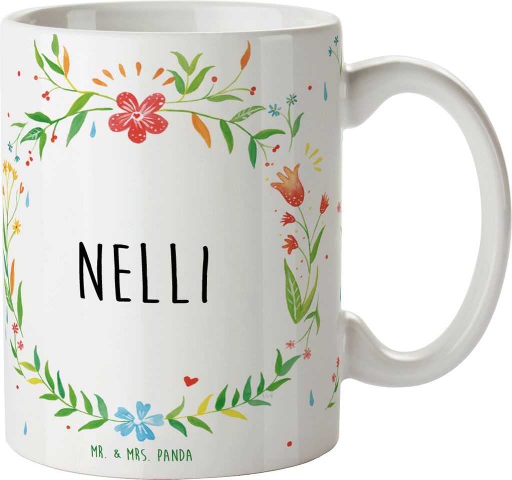Mr. & Mrs. Panda Becher Nelli - Geschenk, Keramiktasse, Frühstücksbecher, Teetasse, Kaffeetasse, Tasse