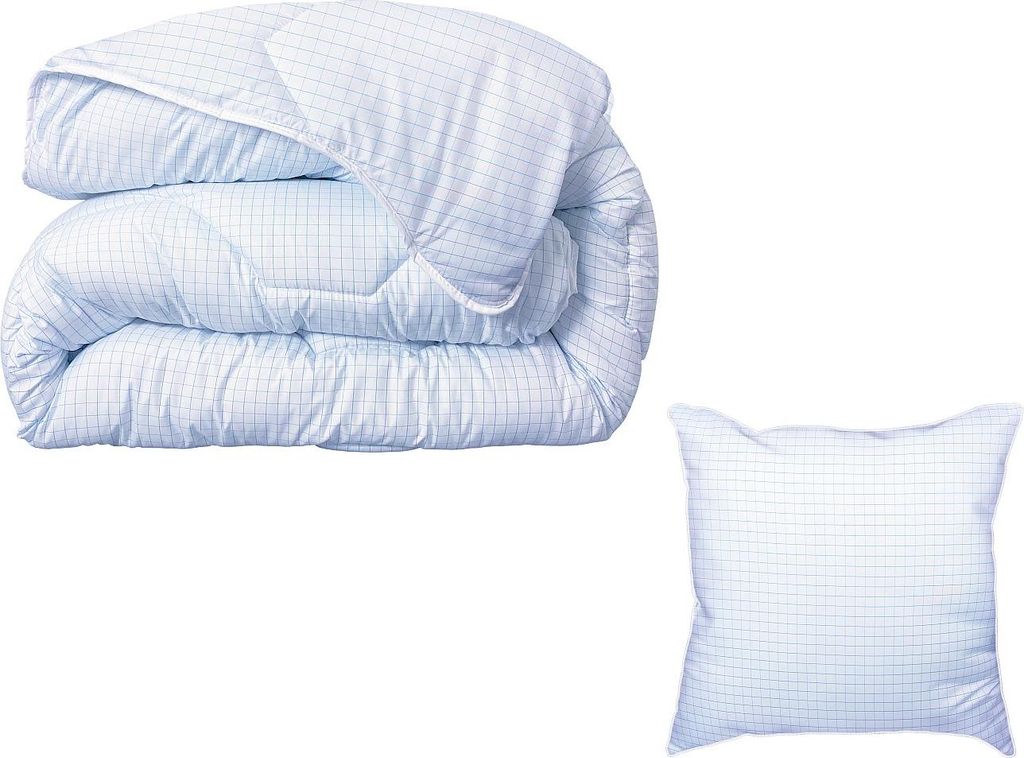 Set DODO Bettdecke Größe: 140 x 200 cm + 1 kleines Kopfkissen Größe: 60 cm x 60 cm - Vollständiger Schutz gegen Hausstaubmilben - ANGE GARDIEN