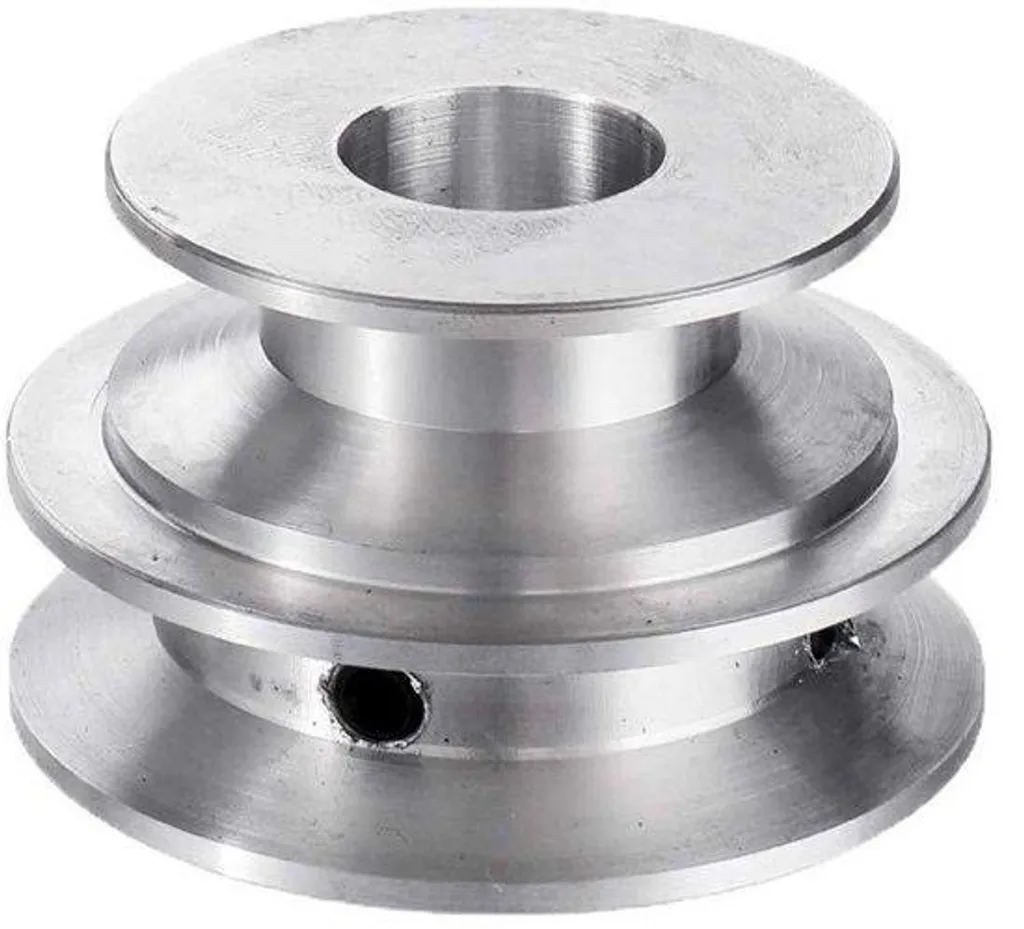 Roue à Rouleaux en V en Aluminium pour Courroie 10mm, Poulie Double Gorge