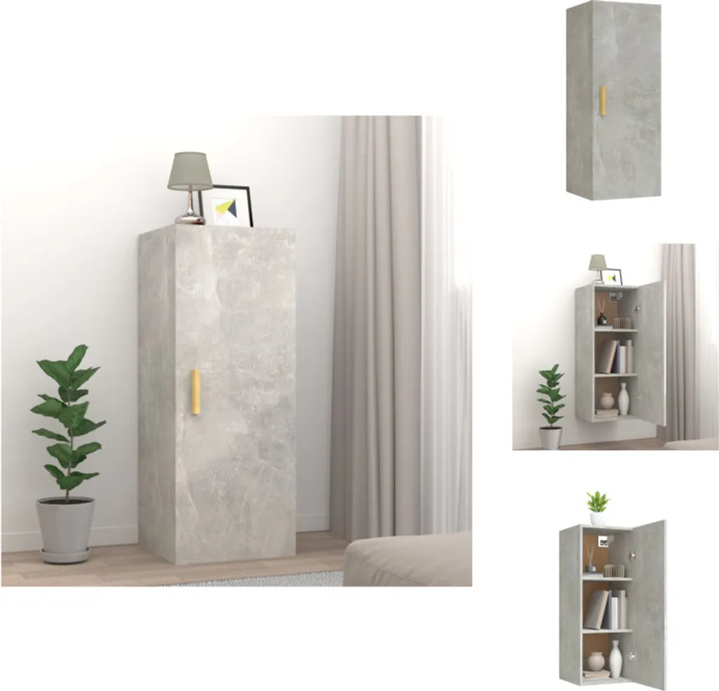 Mobile Sospeso 90cm Grigio Cemento vidaXL - Arredo Industrial Moderno