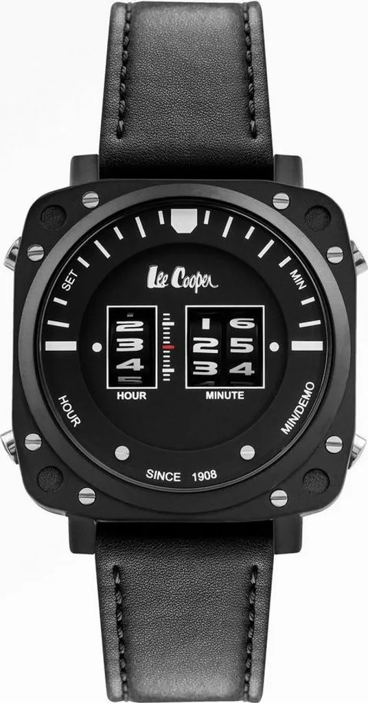Lee Cooper LC07002.651 Montre Homme Bracelet Acier Noir et Rose Gold