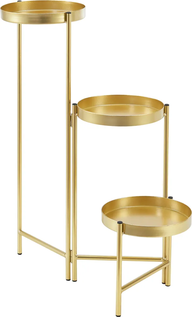 Support fleurs pliable Kallo 3 bacs métal laiton design modulable
