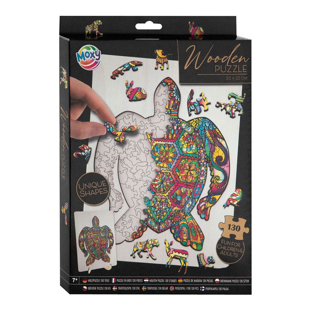 MOXY Obrysov Puzzle Schildkrö te 130 dll Produktbild 