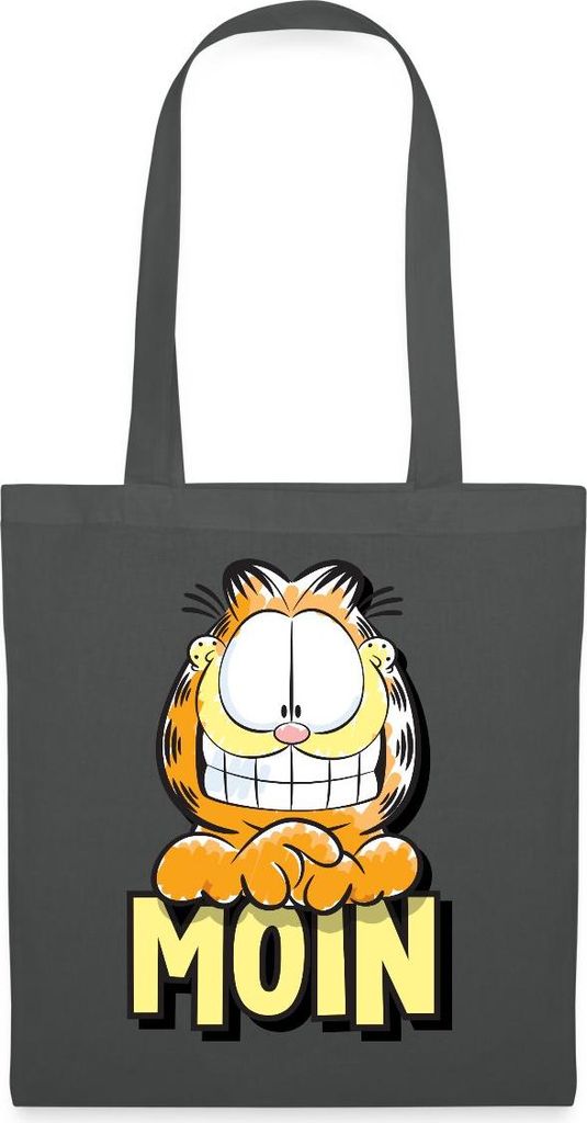 Spreadshirt Garfield Moin Nordsee Ostsee Geschenk Stoffbeutel, One size, Graphite