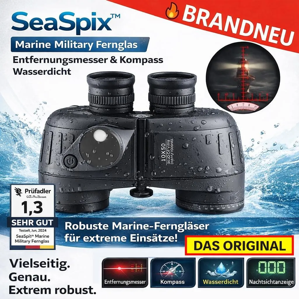 Jumelles de Navigation pour Skipper SeaSpix™ Boussole et Télémètre