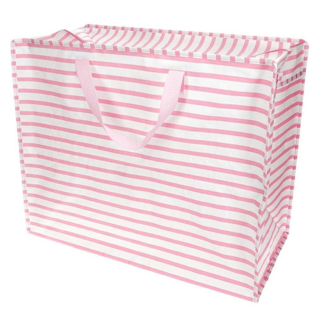 XXL Riesentasche pink gestreift Aufbewahrungstasche mit Produktbild 