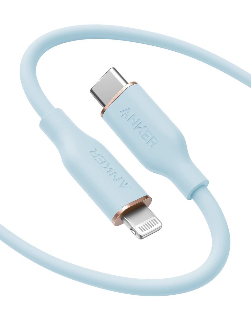 Anker 641 USB-C auf Lightning Kabel 1.8m / Misty Blue