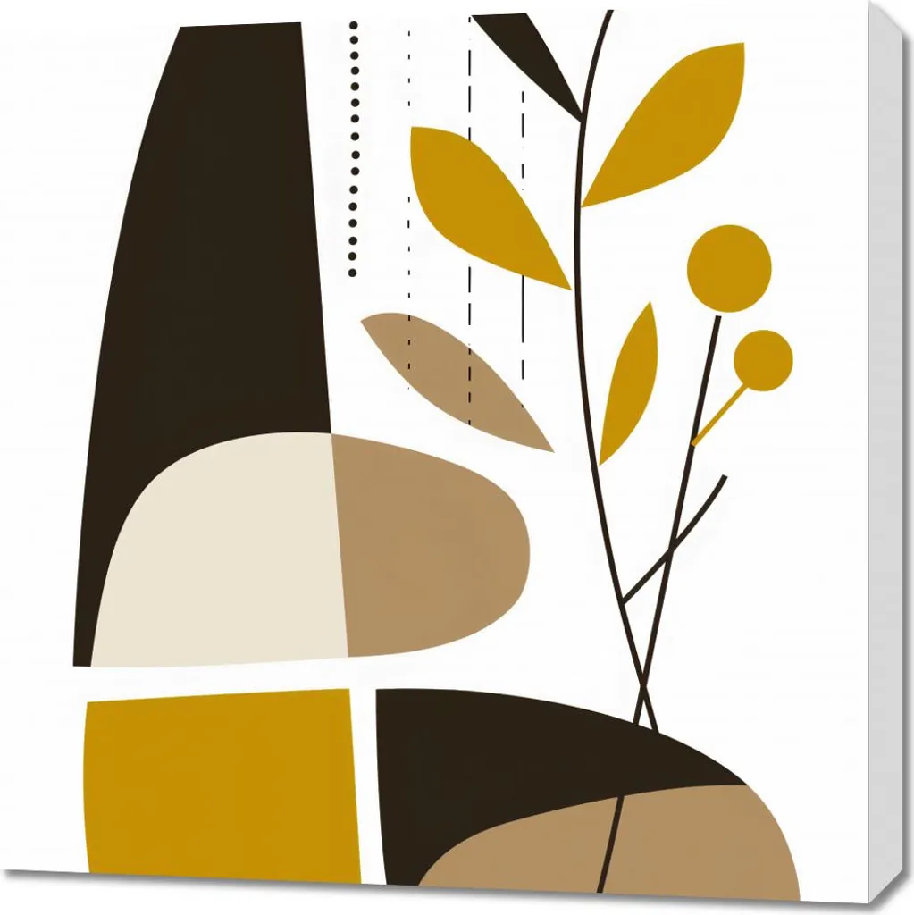 Habiller un mur vide avec l'image 70 x 70 cm Nature géométrique chic