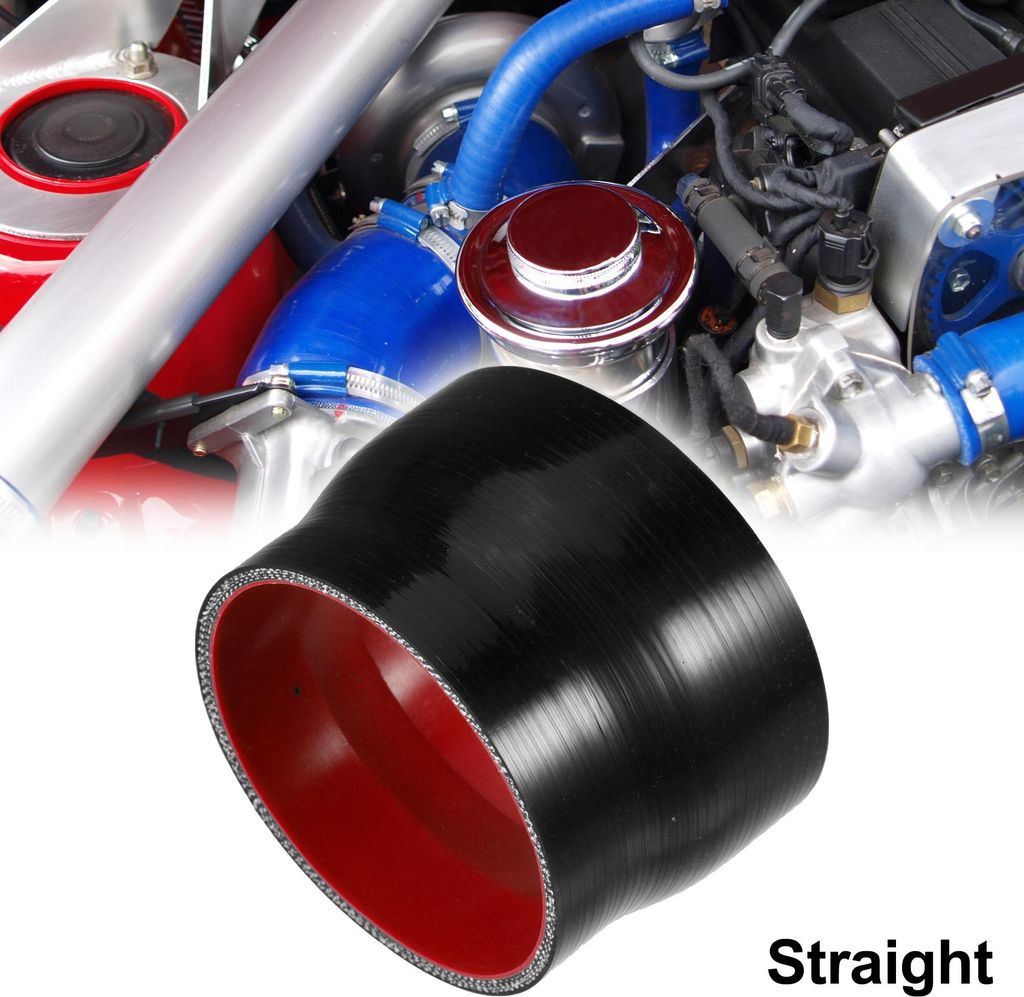 Auto Gerade Kupplung Silikon Schlauch 102-114mm 4"-4.5" Innendurchm. Schwarz