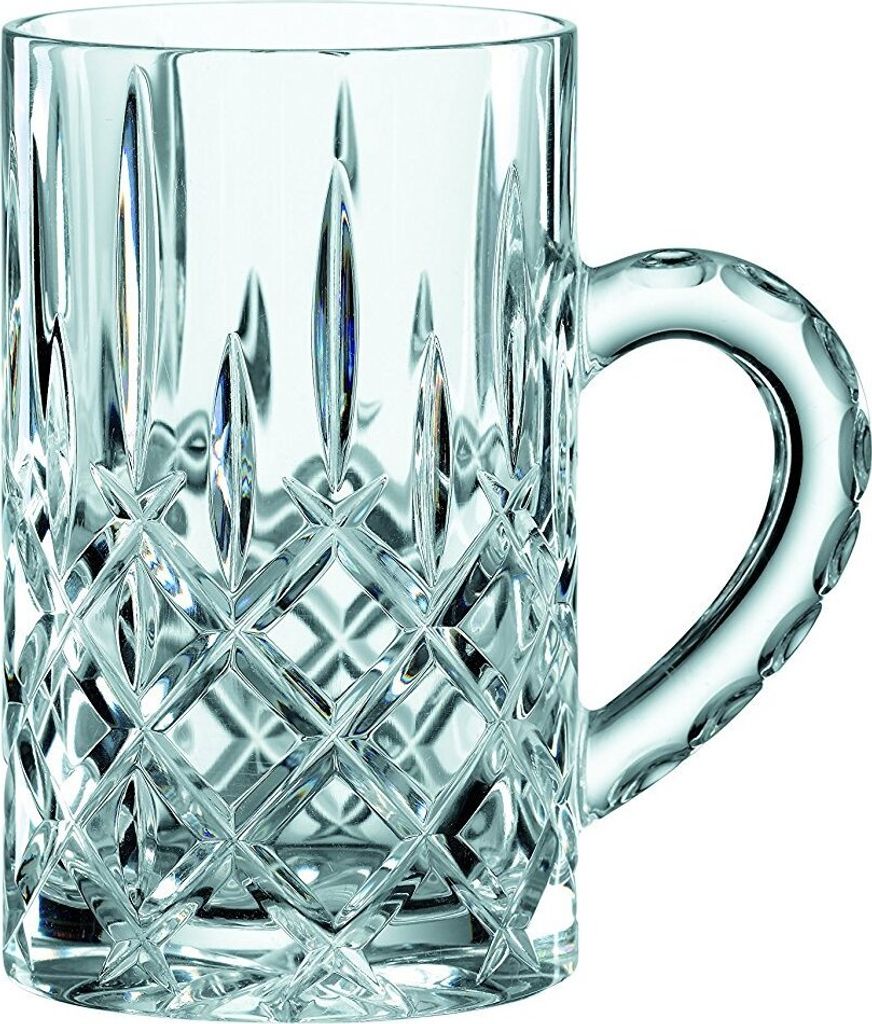 Nachtmann Noblesse Glas für Heiß- und Kaltgetränke Set/2 0098855-0 + 4er Set EKM Living Trinkhalme