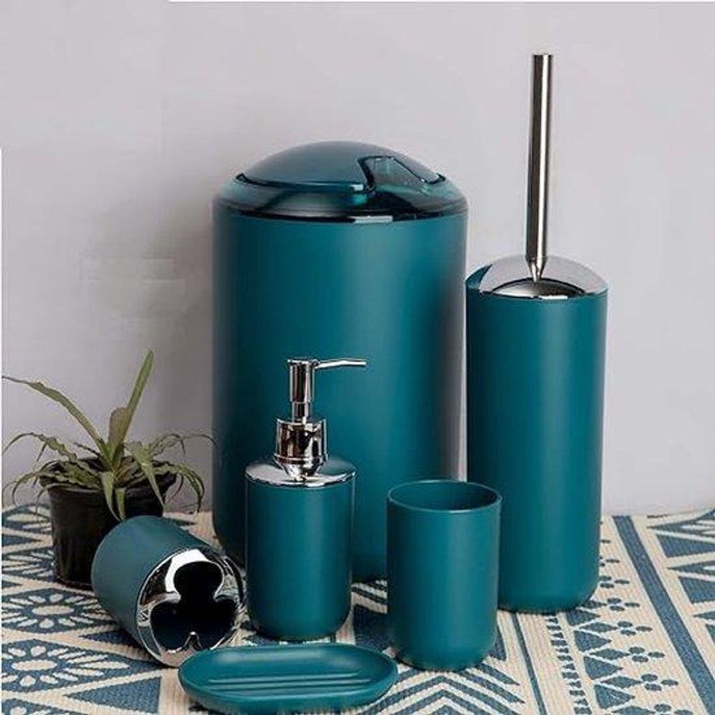 Badkamer-accessoires-Set aus Kunststoff für 6 Personen