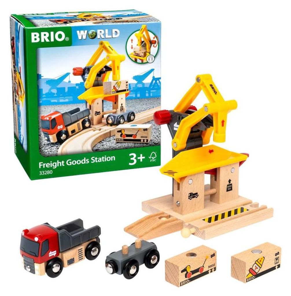 BRIO Vrachtverlaadstation, 6-delig, vanaf 3 jaar (33280) Productafbeelding 
